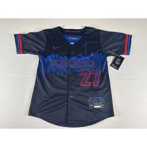 Nike Toronto Blue Jays Vladimir Guerrero Jr #27 Jersey Boys Small Navy MLB NWT